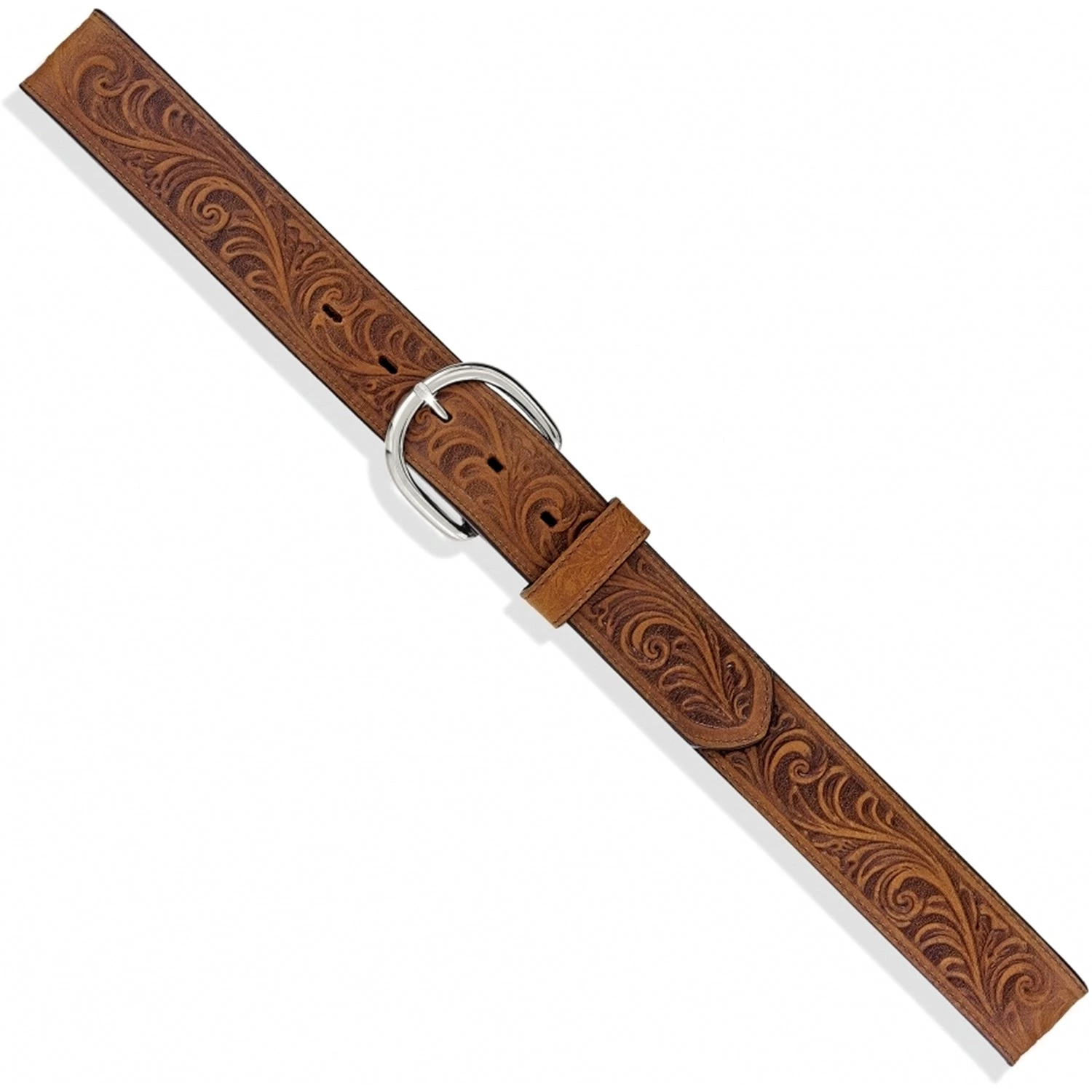 Men's Western Scroll Tooled Belt - Image 3