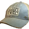 Vintage Life "If Karma Doesn't Smack You I Will" Distressed Trucker Cap