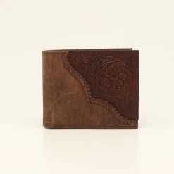Nocona Men's Floral Tooled Bifold Wallet