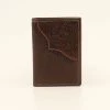 Nocona Men's Floral Tooled Trifold Wallet