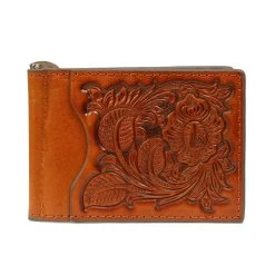 Nocona Men's Floral Embossed Design Bifold/Money Clip