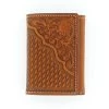Nocona Men's Tooled Leather Trifold Wallet