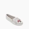 Minnetonka Moccasin Thunderbird Softsole - White