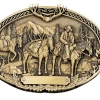 Montana Silversmiths Montana Silversmith Pack Horses & Rider Brass Heritage Attitude Belt Buckle