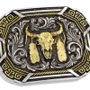 Montana Silversmiths Montana Silversmith Southwestern Flair Buffalo Skull Attitude Buckle