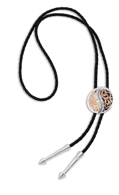 Montana Silversmiths Montana Silversmith Wind Dancer Feather Bolo Tie - Image 3