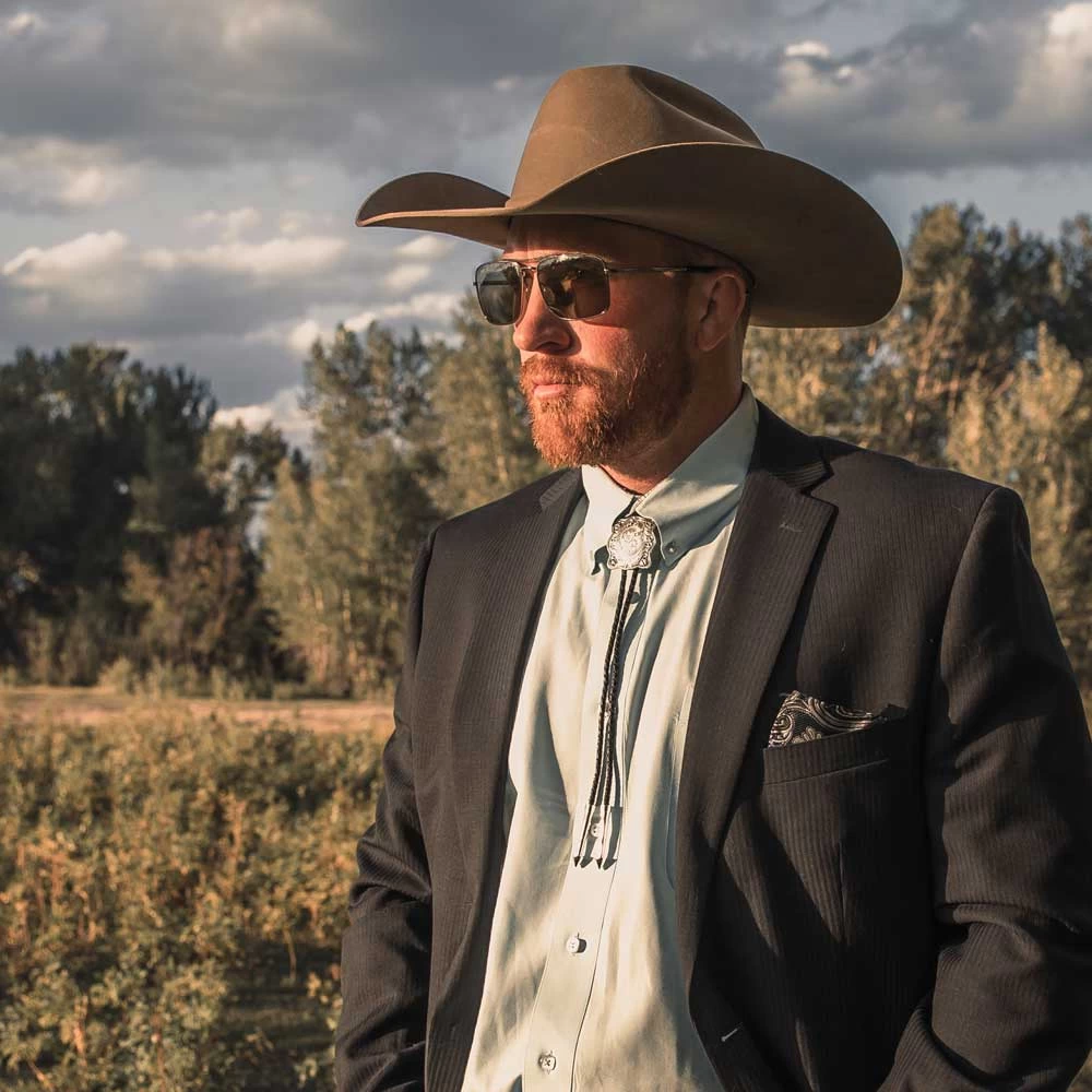 Montana Silversmiths Scalloped Square Bolo Tie - Image 4