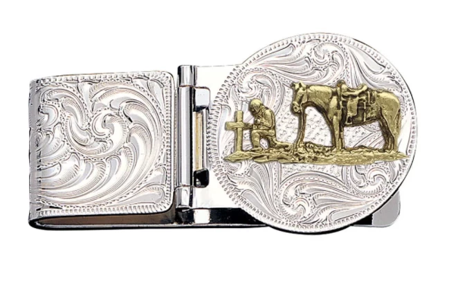 Montana Silversmiths Montana Silversmith Christian Cowboy Hinged Money Clip