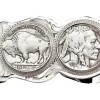 Montana Silversmiths Montana Silversmith Buffalo Indian Nickel Scalloped Money Clip