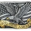 Nocona God Bless America Rectangle Belt Buckle