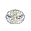 Nocona "Land Of The Free" Silver Oval Belt Buckle