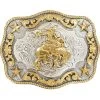 Nocona Men's Bronc Rope Edge Belt Buckle