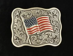 Nocona By M&F USA Flag Proud Belt Buckle