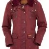 Outback Women's Jill-A-Roo Oilskin Jacket - Berry