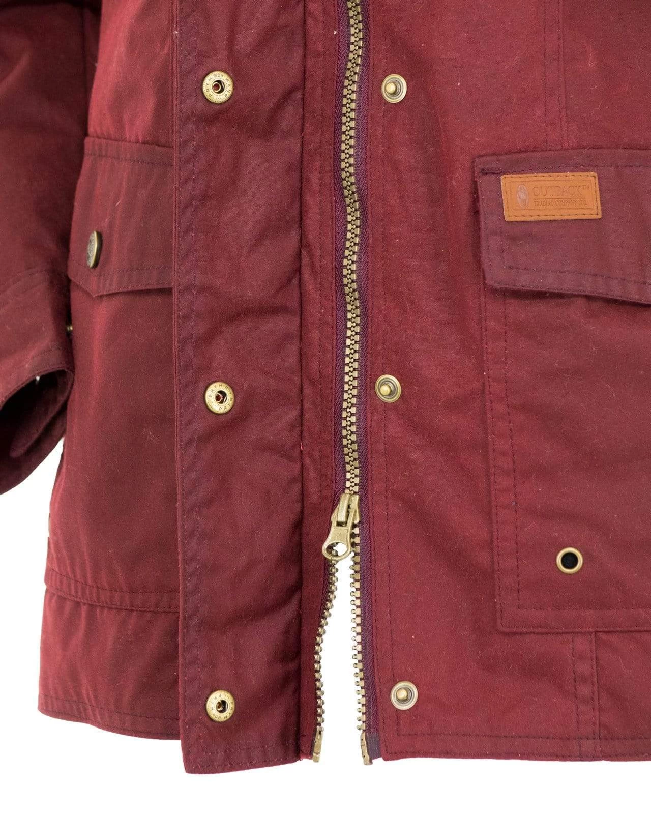 Outback Women's Jill-A-Roo Oilskin Jacket - Berry - Image 3