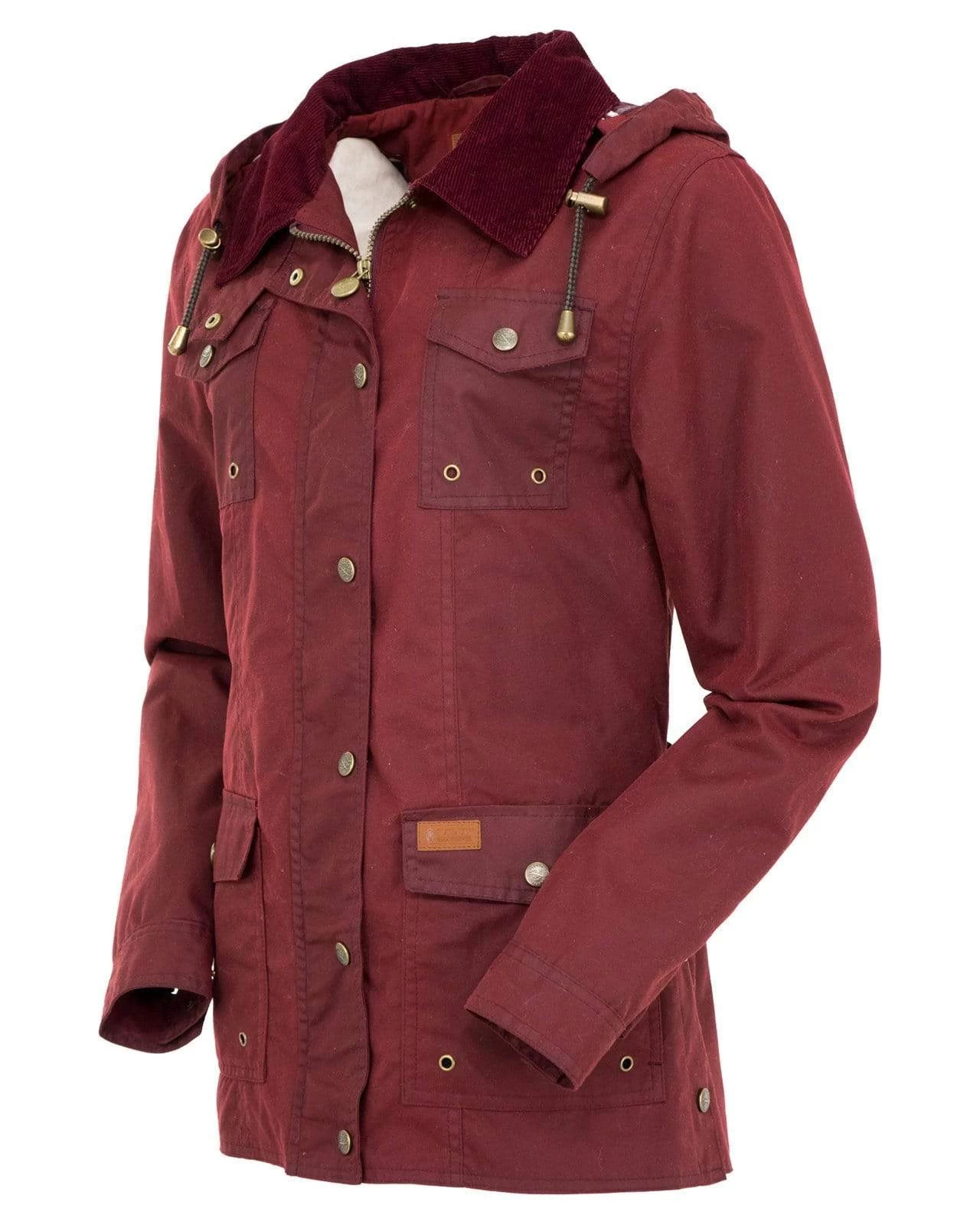 Outback Women's Jill-A-Roo Oilskin Jacket - Berry - Image 5
