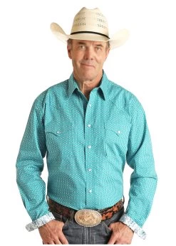 Panhandle Men's Micro-Geo Print Shirt
