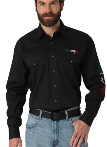 Wrangler Men's Mexican Pride Branded Shirt