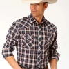 Roper Men's Long Sleeve Plaid Western Shirt