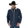 Wrangler Men's Sherpa Lined Pre-Washed Denim Jacket